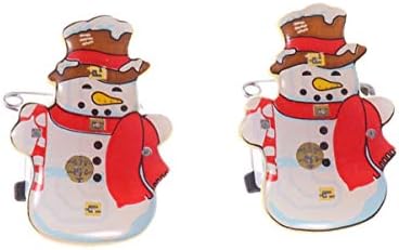 PRETYZOOM 50buc Crăciun LED broșă om de zăpadă pom de Crăciun aprinde insigne Pin Broșe luminoase de Crăciun Cadouri de bijuterii