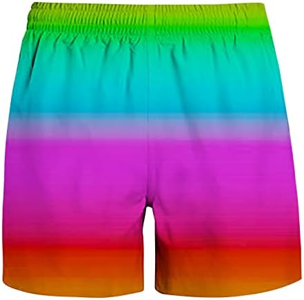 Bărbați Swim Trunks Rainbow Tie Dye scurt Rapid uscat costum de baie înot pantaloni scurți costume de baie cu buzunare pentru