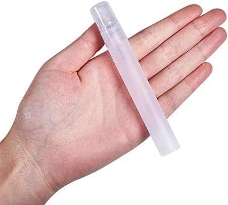 BENECREAT 24 pachet 10ml sticlă de parfum din plastic mat sticle de pulverizare cu ceață fină cu pompe atomizoare pentru parfum,