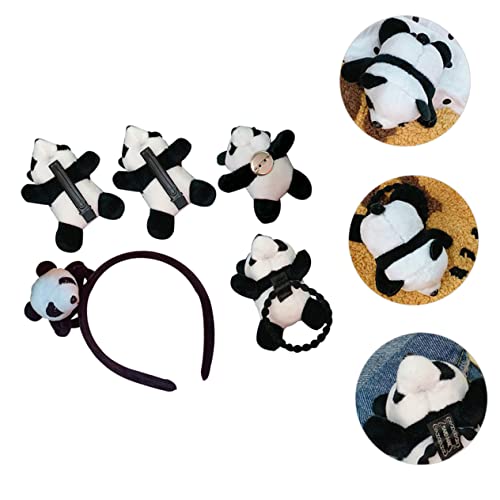 SOIMISS 1 Set desen animat Panda Ornament animal păr clipuri drăguț păr accesorii Animal Baby păr clipuri Headbands pentru