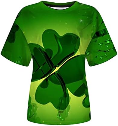 St. Patrick ' s Day T-Shirt femei imprimate amuzant echipajul gât Plus Dimensiune cadou binecuvântat Bluze