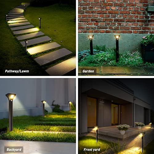 Auraxy LED -uri cu LED -uri de mișcare solară Lumini de cale, Lumină de mișcare de apă de apă de apărare a apăsării, utilizând