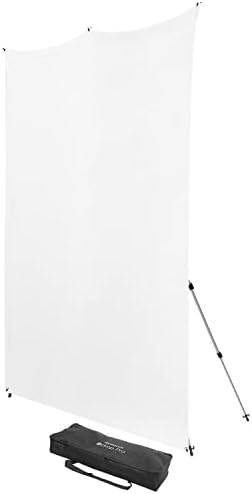 Westcott 8' x8 ' set de fundal alb X-Drop Pro rezistent la riduri-pentru fotografii în cap, portrete, interviuri Video și cabine