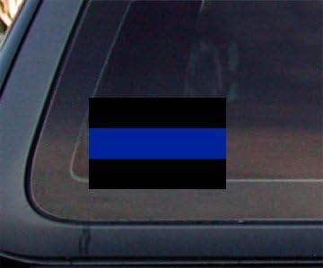 Subțire subțire de linie de poliție cu șerif / autocolant de poliție albastru - albastru și negru