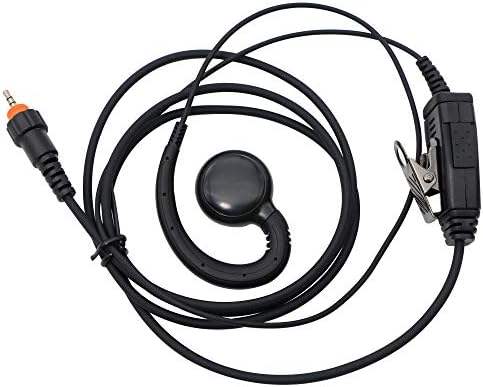 Cască pentru Radio Walkie Talkie, Cască Cu un singur fir cu 1 Pin formă C cască pivotantă cu cârlig pentru urechi pentru radiouri