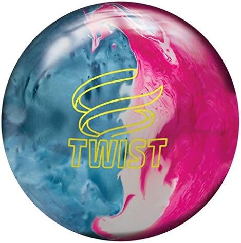 Brunswick Bowling Twist Ball Reactiv Ball, Sky Blue/Pink/Snow, Size 9