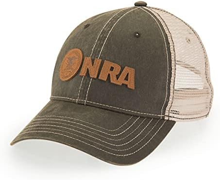 Pălărie oficială de tucker oficială, logo din piele, maro/alb, curea din spate reglabilă