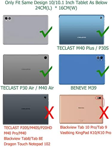 Carcasă de tabletă AKNICI pentru Teclast M40Plus P30S P40HD, BlackView Tab 7 Pro/Tab 7 Versiune 4G, BlackView Tab 12, Oscal