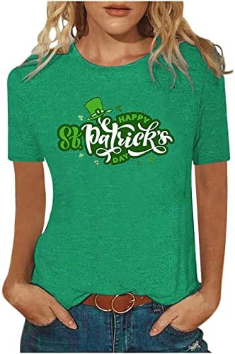 St. Patrick ' s Day tricouri verzi femei mâneci scurte T-Shirt drăguț Y2K Tricou Topuri Teen Fete O-Neck Tricou tunici
