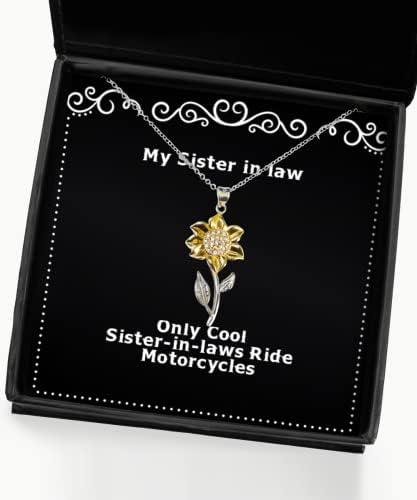 Cadouri unice de soră în drept, numai cumnata cool călătoresc motociclete, cumnata colier cu pandantiv de floarea soarelui