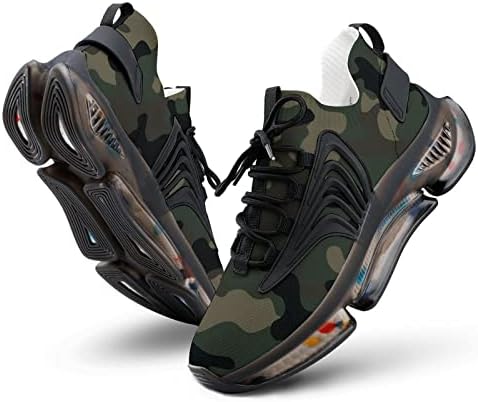 Pantofi de utilitate GJETFDAP, Sport Walking Tenis Tenis Sneakers Camo pantofi, alergare pe traseu de jogging train-training