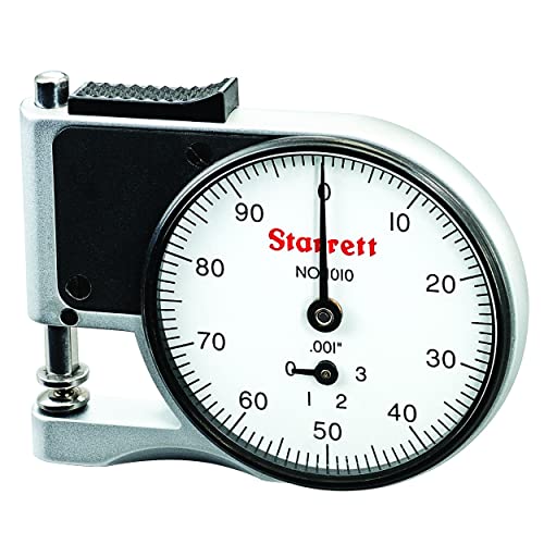 Indicator de apelare Starrett Gag de grosime a buzunarului cu carcasă placată crom pentru materiale până la 3/8 grosime - 0-