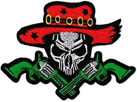 Patch Cowboy Gun Revolver Skull Dead Head Craniu rar Eagle Eagle Motocicletă Biker Jacheta Insignă Hot Logo Punk Commando War