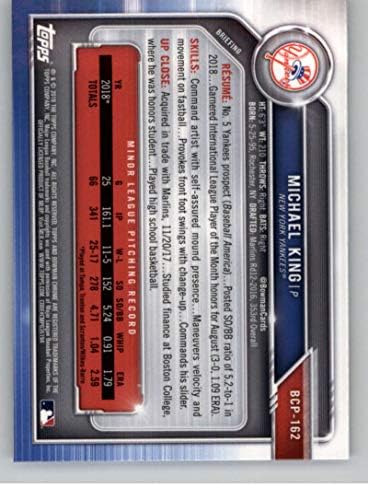 2019 Bowman Chrome Prospects #BCP-162 Michael King New York Yankees RC Rookie MLB Baseball Trading Card