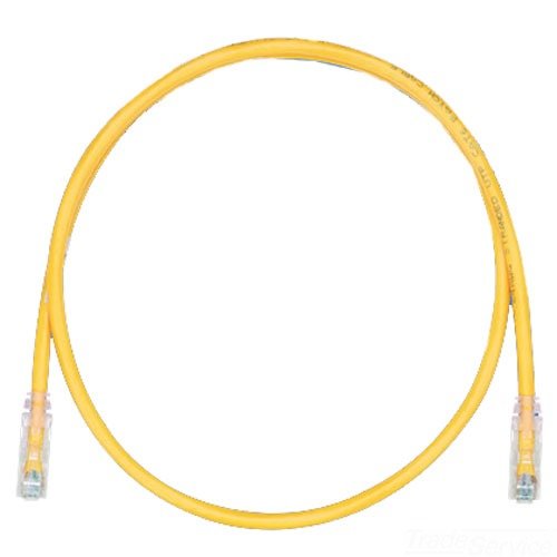Panduit UTPSP5YLY Categorie-6 8-Conductor tulpina relief Clear Boot Patch Cord, galben, 5 picioare, Galben