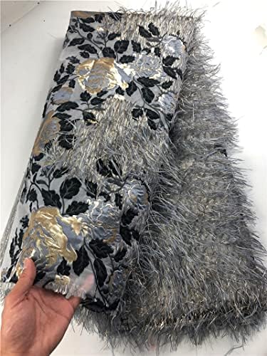 Tjlss din dantelă Sequins Tulle Îmbrăcăminte din dantelă Materiale de cusut de bricolaj realizate manual