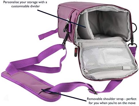 Navitech Purple DSLR SLR Camera de transport și geantă de călătorie compatibilă cu Nikon D810