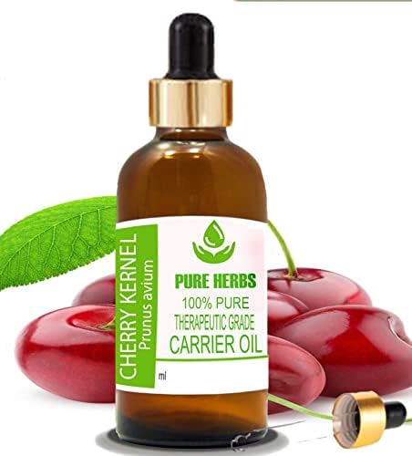 Ierburi pure Cherry Kernel Pure & Natural Terapeauaut Oil de purtător de grad cu picătură de 100 ml