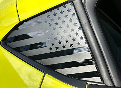 Xinghe pentru Corvette C8 2020-2023 Fereastra laterală din spate Decal American Decal Matte Negru 2PC-uri
