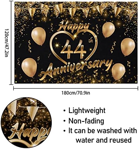 Fericit 63-a aniversare fundal Banner decor aur negru-sclipici dragoste inima fericit 63 de ani nunta aniversare petrecere