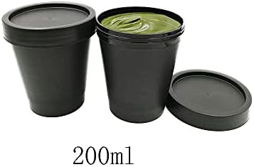 12pcs borcane cosmetice de scurgere din plastic negru, container cosmetic cu garnituri interioare și capace pentru cupole pentru