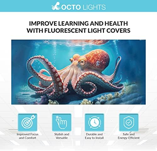 OCTO LIGHTS Huse decorative cu lumină fluorescentă pentru Plafoniere-2x4-îmbunătățește focalizarea , elimină durerile de cap
