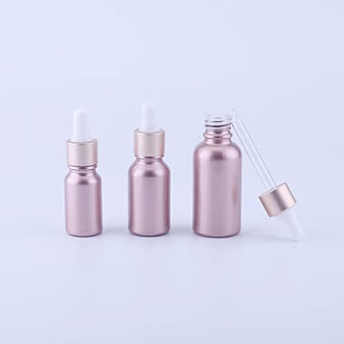 Jydqm 10pcs 10 ml sticlă roz sticlă picător flacon de ambalaje cosmetice goale flacoane de ulei esențial