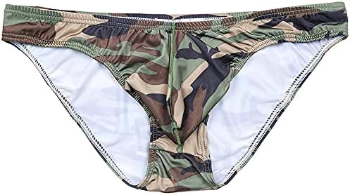 Comlife Men’s Low Rise Camouflage Bulge Hush String Bikinis Briefs lenjerie