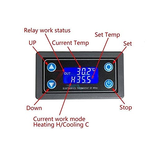 10A Termostat Digital Temperatură Controller DC 6V-30V Regulator termic Termocuplu Termostat LCD Senzor de afișare 12V 24V