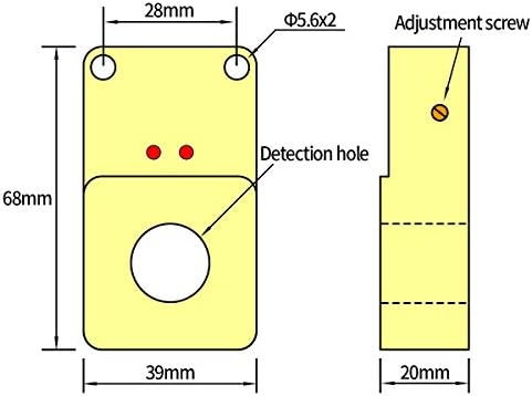 Baomain inel de proximitate inel de senzori BM-M68-10DN NPN, Fără 10 mm diametru senzor șurub mașină de detectare și numărare