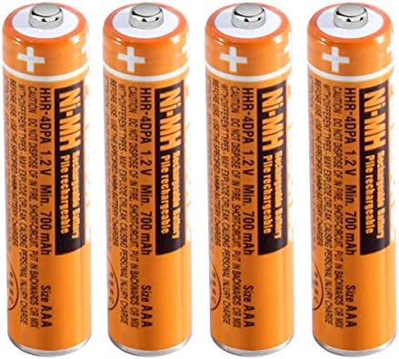 Ni-MH AAA Baterie reîncărcabilă 1.2V 700mAh 4-pachet HHR-4DPA AAA Baterii pentru telefoane fără fir Panasonic, telecomenzi,
