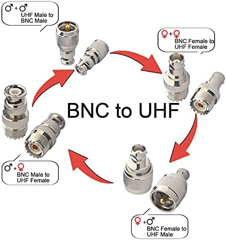 ONELINKMORE BNC la UHF 4 Tip RF conector Kit coaxial BNC masculin feminin la UHF Masculin Feminin RF BNC UHF radiouri Adaptor