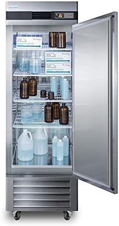 Summit Appliance Ars23ML Serie de performanță Pharma-VAC 23 cu.ft. Upright Farmacy All-Refrigerator în oțel inoxidabil cu decongelare