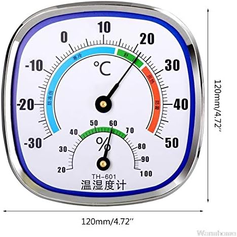 Wodmb termometru termometru și higrometru Indicator de umiditate analogic Monitor de temperatură perete interior exterior agățați