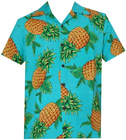 ALVISH Hawaiian Tricouri pentru Mens ananas Aloha Beach Party vacanță Casual maneca scurta