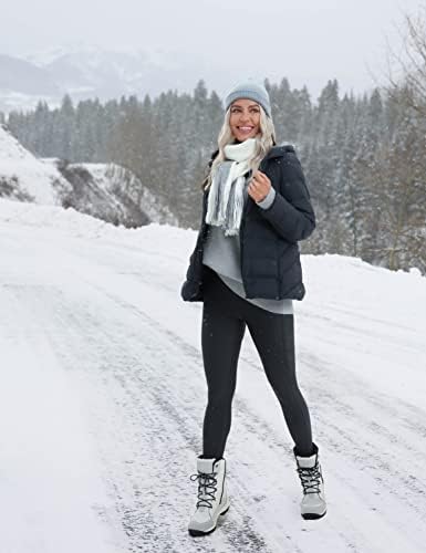 CRZ YOGA TERMAL FLEECE JEBGINGS CĂTRE Femei 25 '' - Pantaloni de drumeție cu talie înaltă de iarnă Pantaloni de drumeție cu