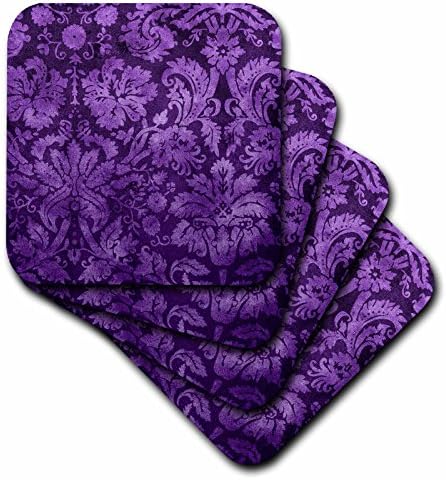 3DROSE CST_32491_2 Tapet decorativ vintage floral moale, violet, set de 8