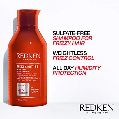 Redken Frizz Respingeți setul de șampon și balsamuri | Pentru părul frizzy | Netezi părul și gestionează frizz | Fără sulfat