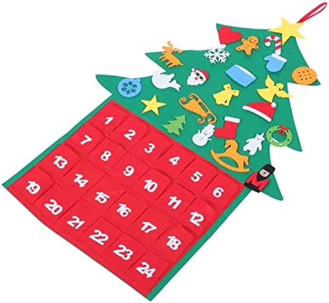 HANABASS 1 Set Advent Layout decoratiuni Calendar interior, copac: copac sărbători agățat zile meșteșuguri farmec Artizanat