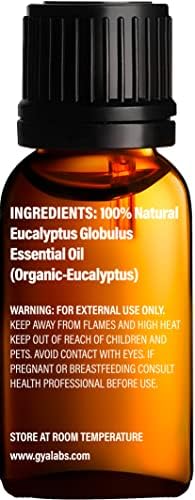 Ulei esențial de eucalipt organic pentru difuzor și ulei de mentă organică pentru set de creștere a părului - puri de