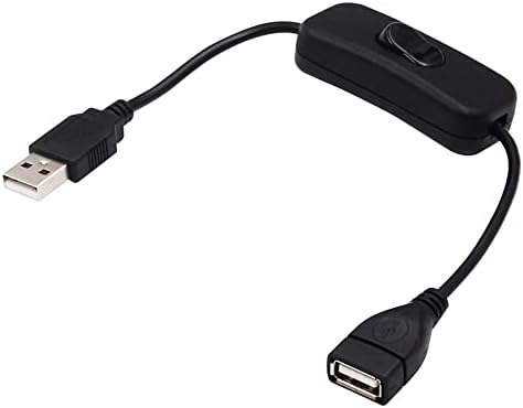 VRABOCRY 2 pachet bărbat negru la feminin cablu USB cu întrerupător de pornire/oprire, extensie USB Comutator de balansoar