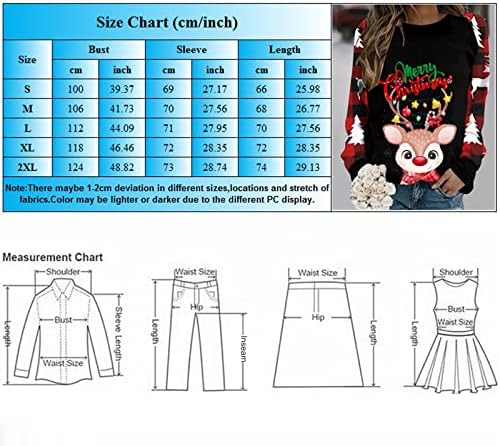 Panouri la modă pentru femei 2022 Crăciun de Crăciun elk tipărit topuri cu mânecă lungă confortabilă tricouri tricouri amuzante