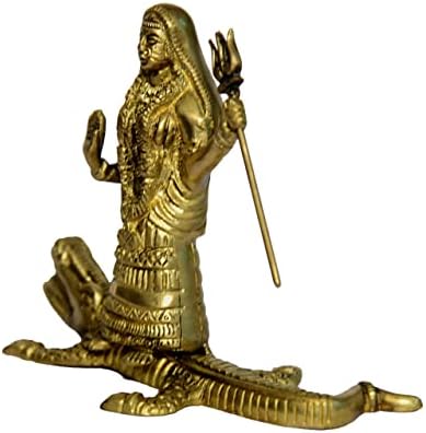Statuia metalică din aramă a lui Khodiyar Maa cu material de artă decorativă de Bharat Haat BH00945
