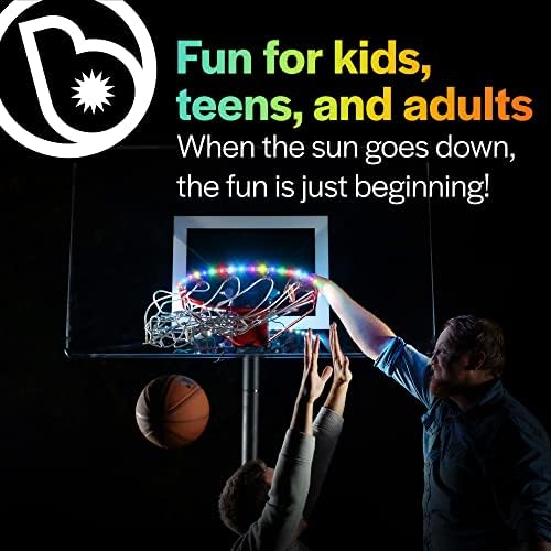 Brightz HoopBrightz LED Basketball Hoop Light, schimbarea culorii-senzor de mișcare Hoop Light-luminile înnebunesc când înscrii-distracție