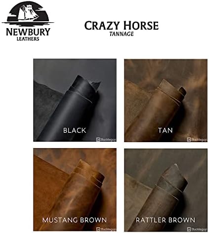 Buckleguy.com Newbury Leathers, Crazy Horse, Panel, Negru