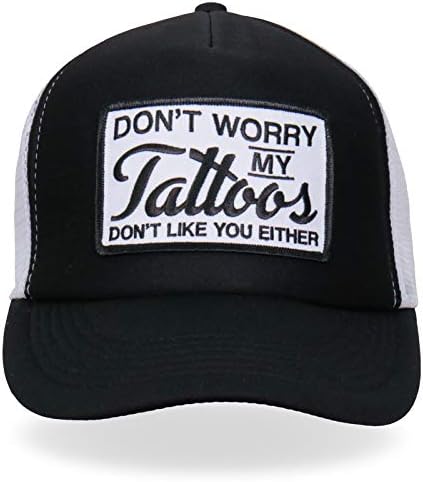 Piele calde GSH1035 Nu vă faceți griji pălărie de camionier tatuaj