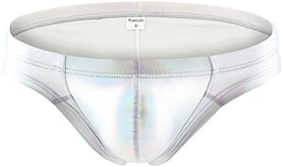 Swbreety pentru bărbați Bikini Briefuri Metalice Bulge Pouch Lenjerie Lenjerie Low Talie Underpants