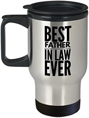 Tatăl Inlaw Travel Cug - Cel mai bun din nou - Cupa sentimentală, motivațională, inspirată de cafea cu cafea cu ziceri pozitive