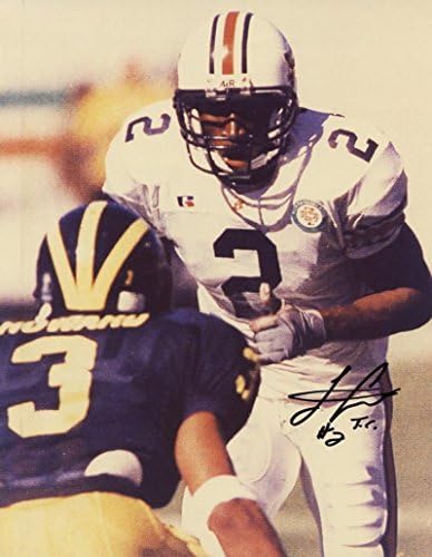 Tim Carter Auburn/Giants semnat autografat 8x10 Foto w/COA