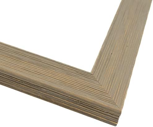 12x18 Frame gri gri reale din lemn Lățime de 1,5 inci | Adâncimea cadrului interior 0,5 inci | Cadru foto distress de hambar